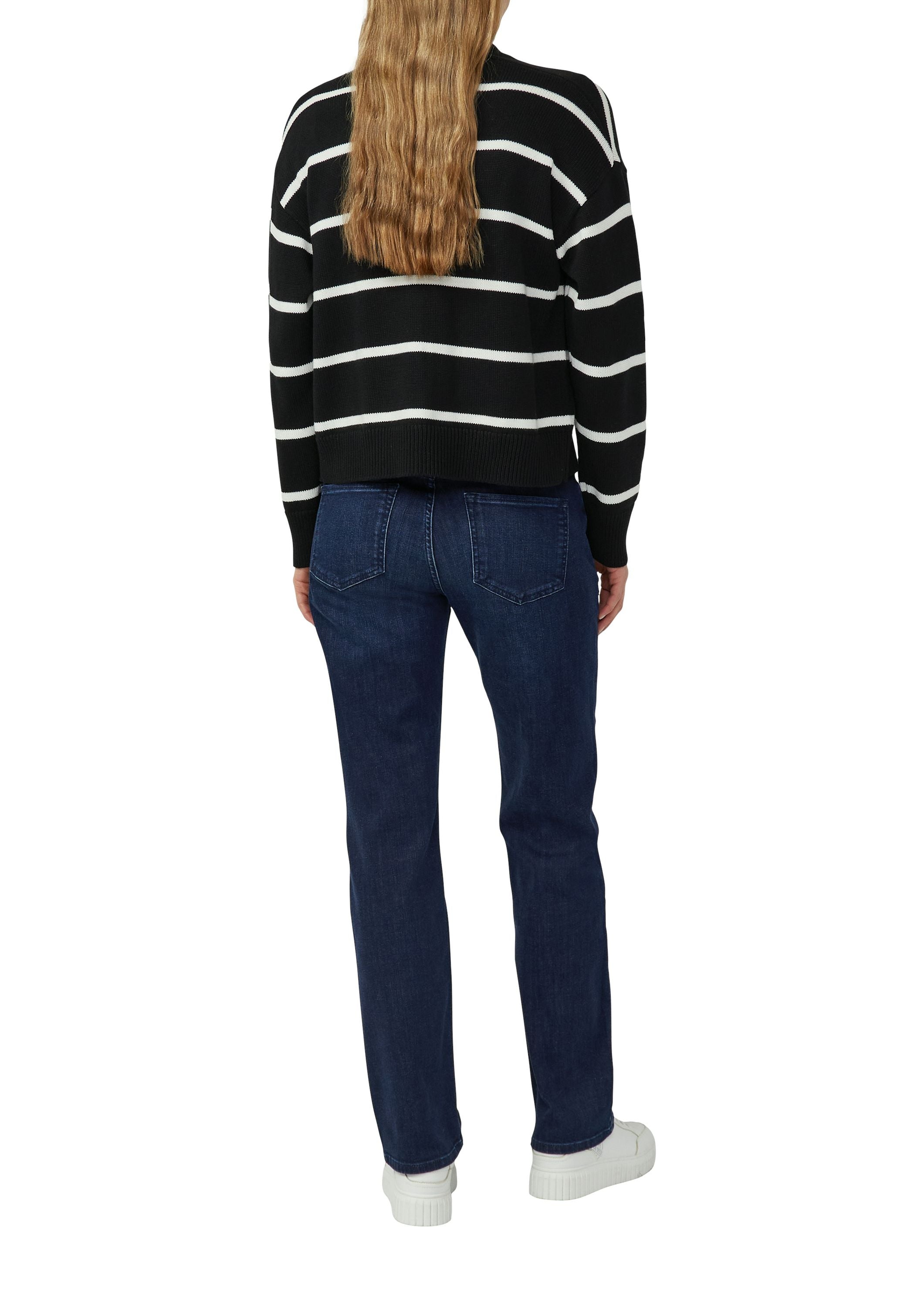 Strickjacke aus Baumwollmix - 99X4-GREY/BLACK - Schwarz