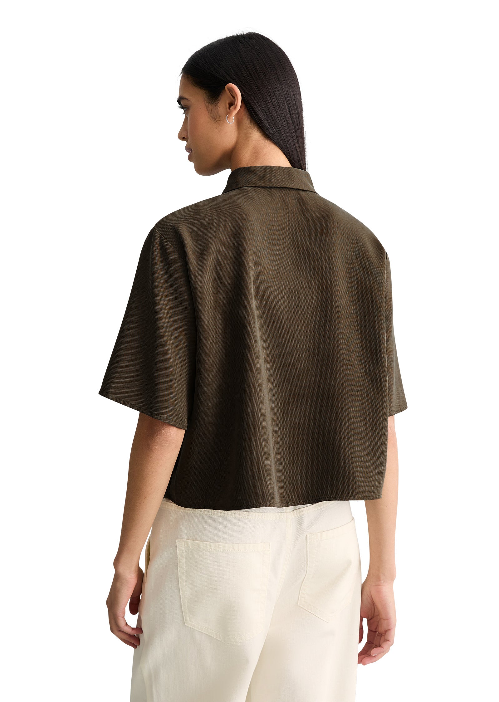 Bluse aus Lyocell - 1386-Hazelnut Brown - Braun