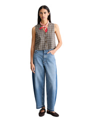 Weste Regular Fit - 1543-Dark Brown_Multi_01 - Braun