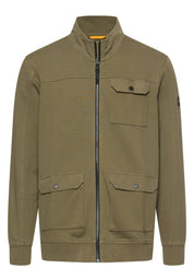 Sweatshirtjacke aus Baumwolle - 35-Deep Olive - Khaki