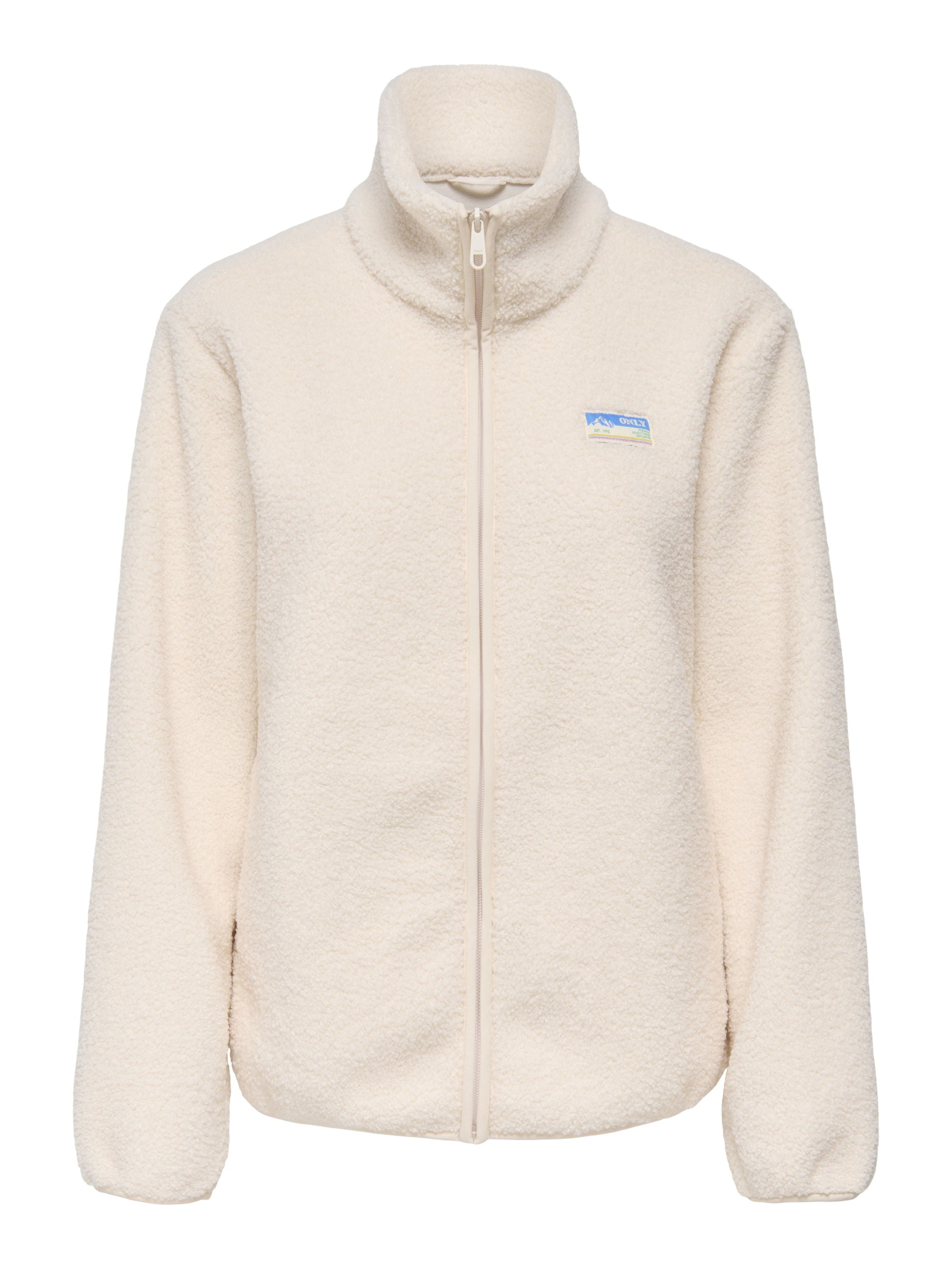 Teddyjacke ONLEVA mit Stehkragen - Birch - Creme