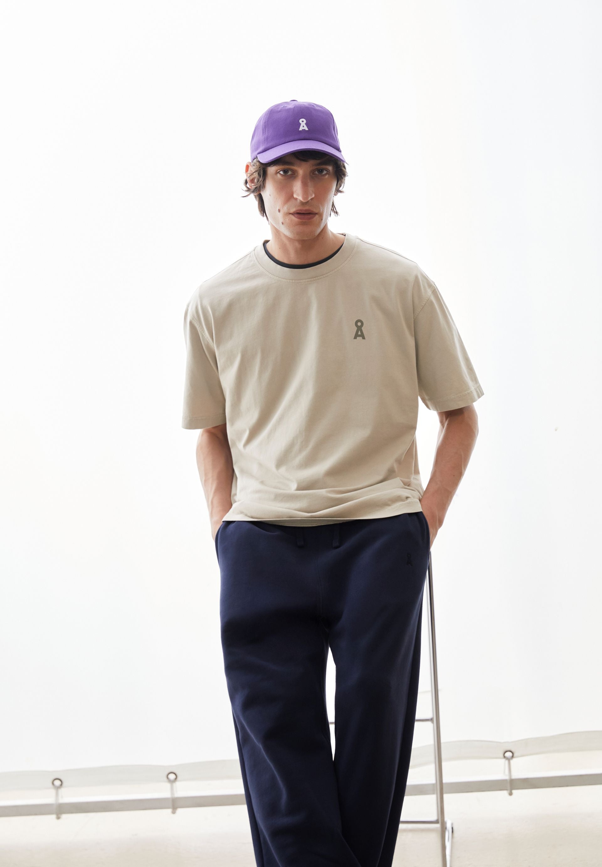 T-Shirt aus Bio-Baumwolle Regular FIt - 3078-sand stone washed - Creme