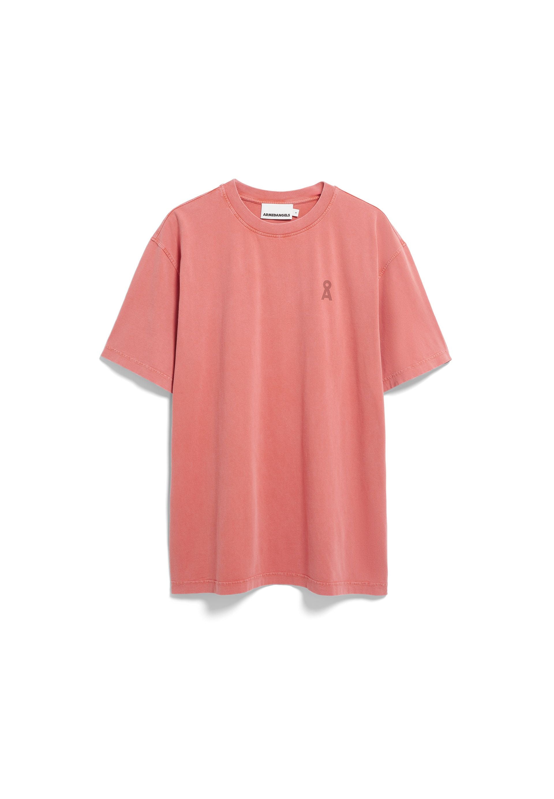 T-Shirt aus Bio-Baumwolle Regular FIt - 3497-tabasco red washed - Rot