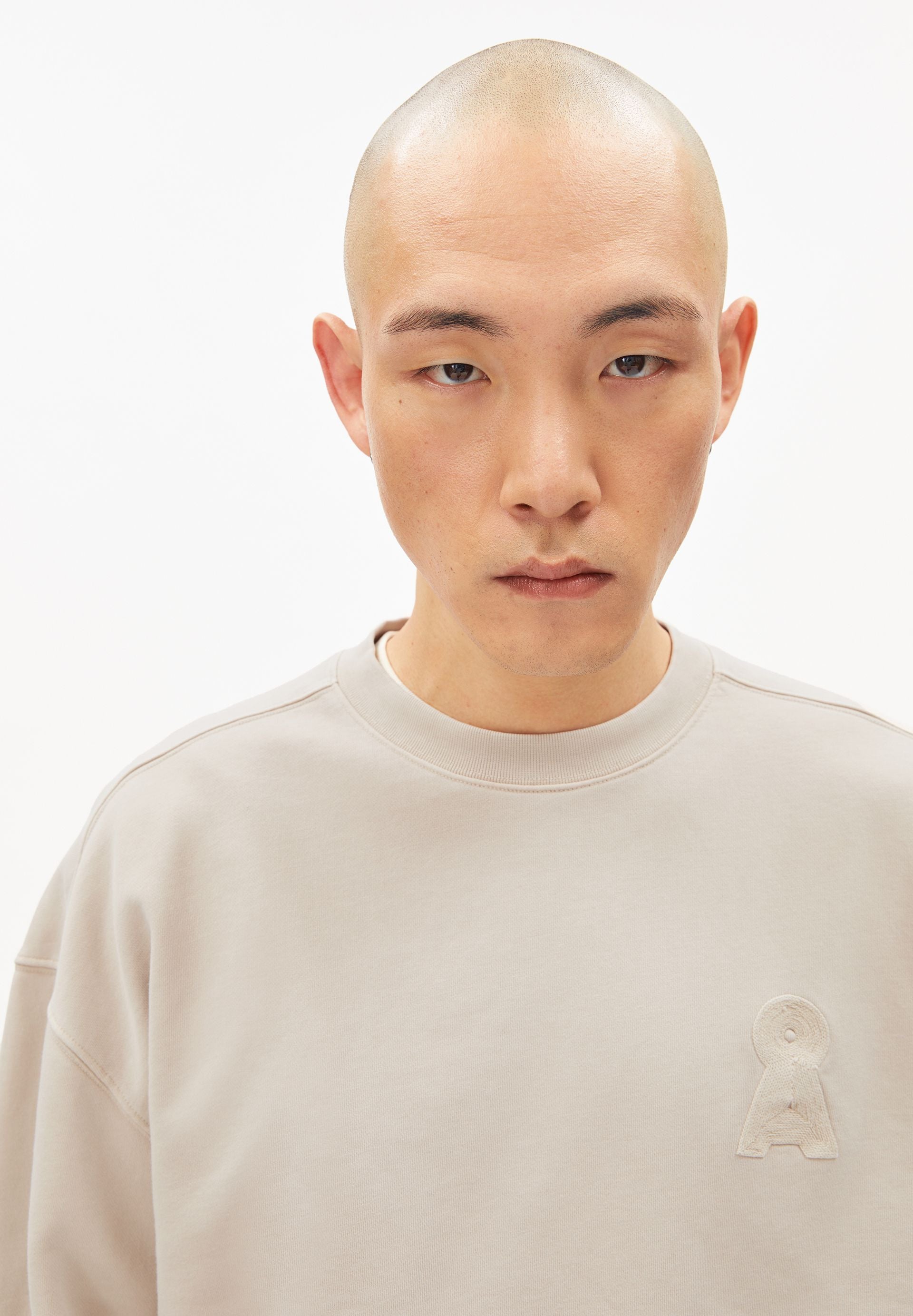 Sweatshirt aus Bio-Baumwolle Relaxed Fit - 3078-sand stone washed - Beige