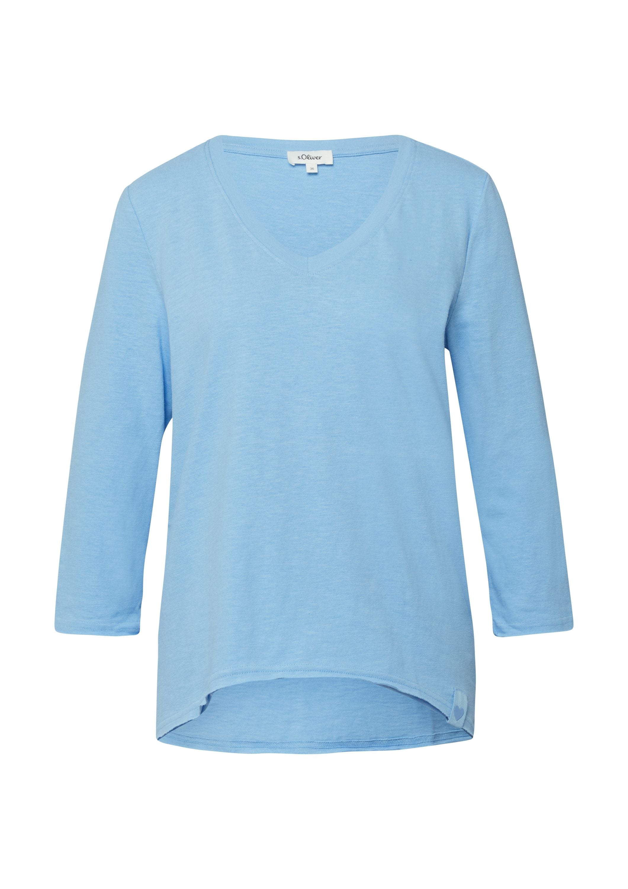 Langarmshirt aus Baumwolle - 5141-BLUE - Blau