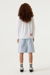 Bluse aus Baumwolle - 53-off white - Weiß