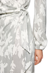 Wickelkleid Midi aus Viskosemix - 804 - Grau