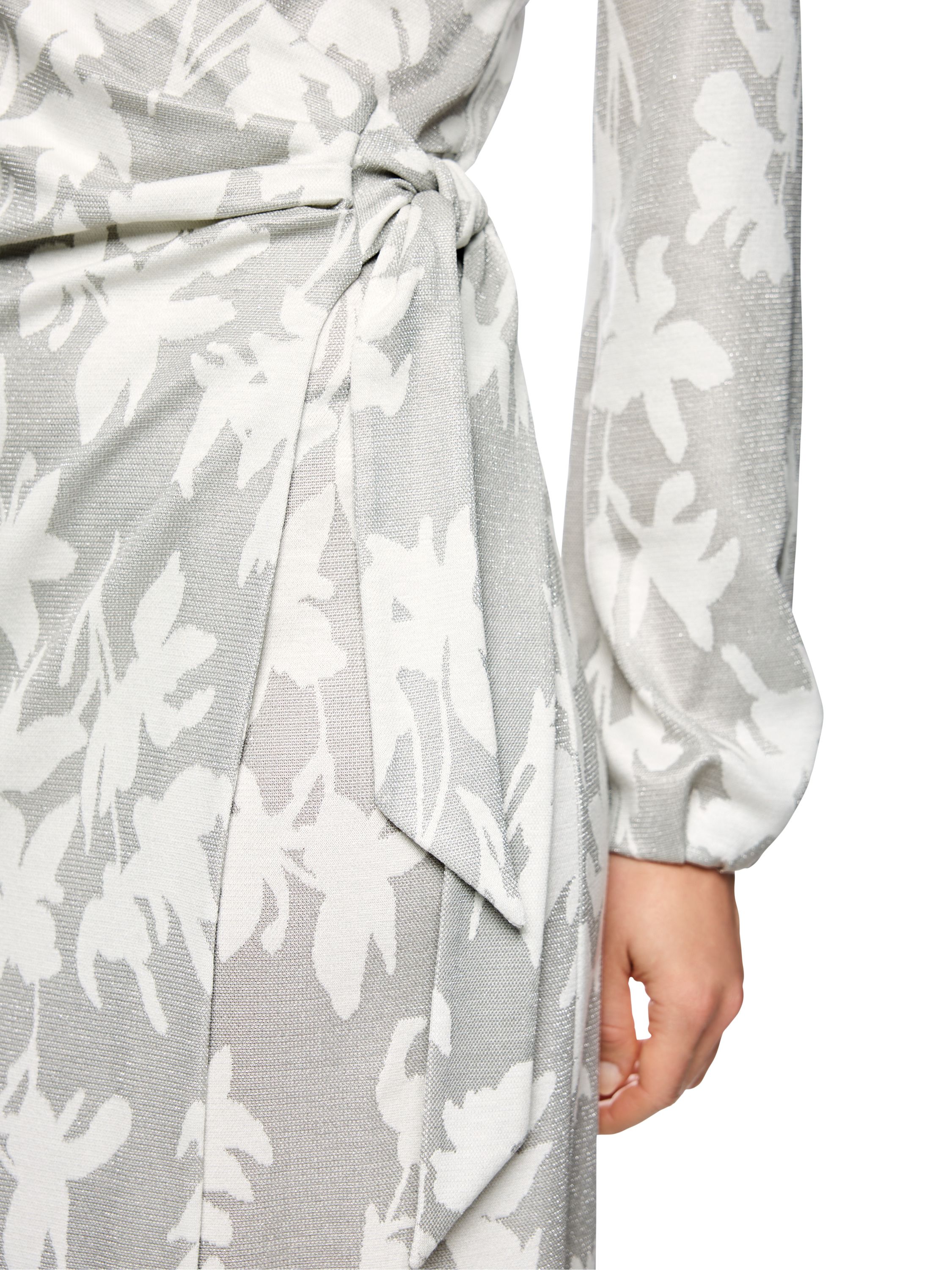 Wickelkleid Midi aus Viskosemix - 804 - Grau