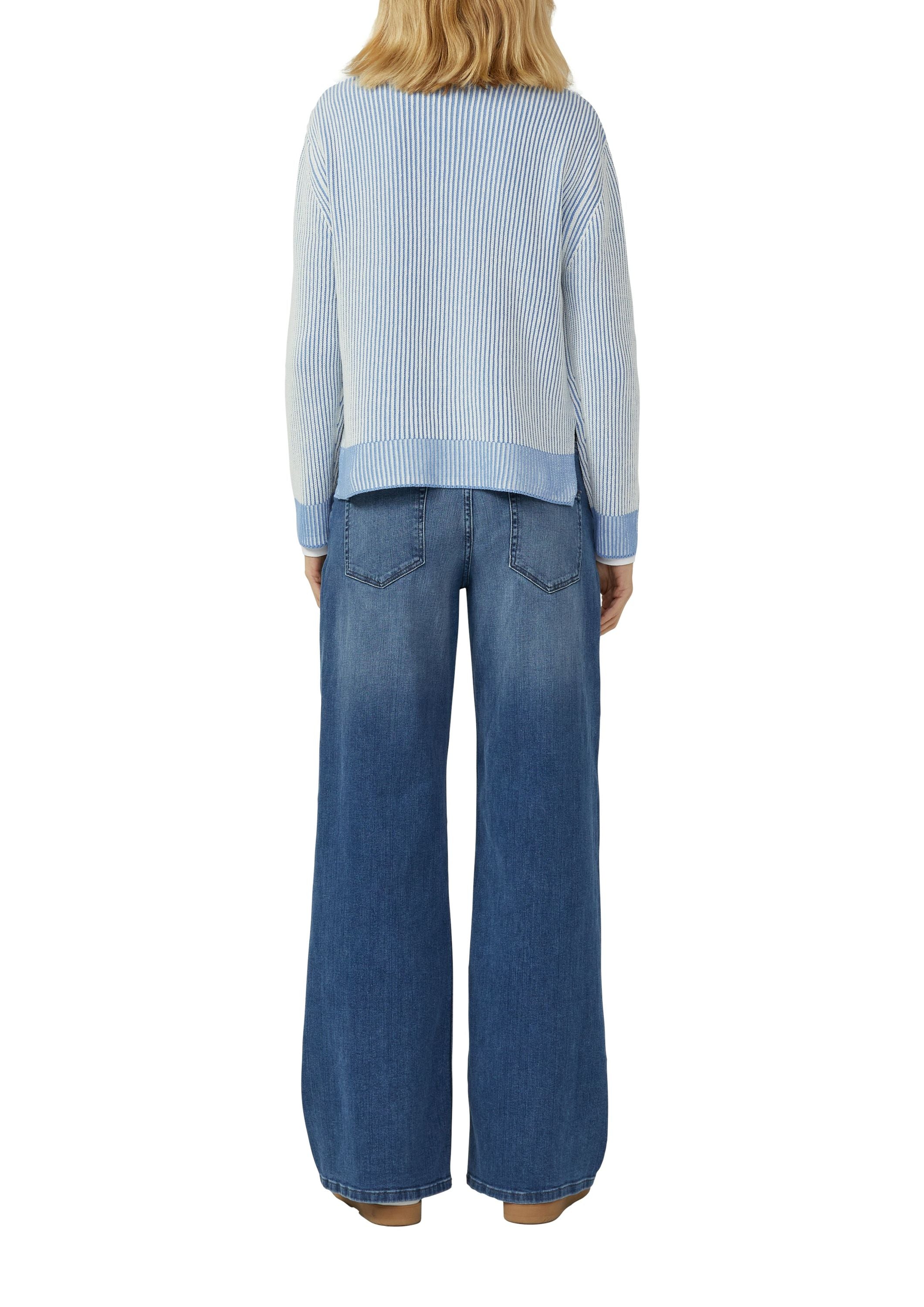 Strickpullover aus Baumwollmix - 51X0-BLUE - Blau