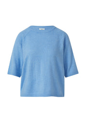 Strickpullover mit Rundhalsausschnitt - 5141-BLUE - Blau