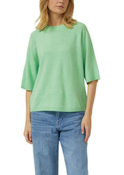 Strickpullover mit Rundhalsausschnitt - 7269-GREEN - Grün