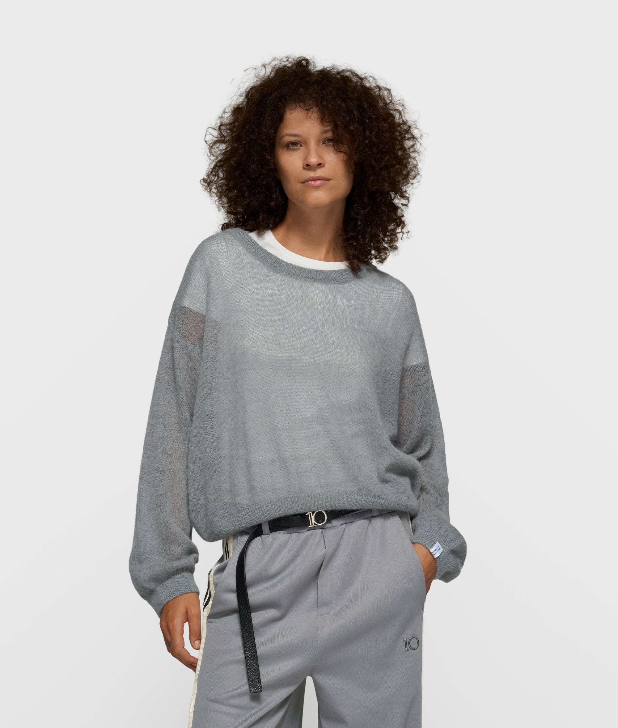 Strickpullover aus Alpakamix - 1329-light graphite - Grau