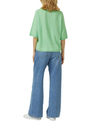 Strickpullover mit Rundhalsausschnitt - 7269-GREEN - Grün