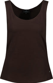 Tanktop Baumwollmix - 564 dark chocolate - Braun