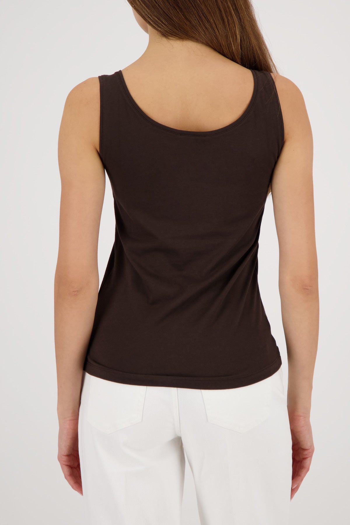 Tanktop Baumwollmix - 564 dark chocolate - Braun