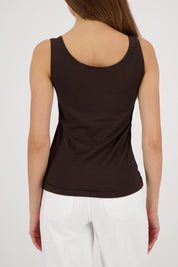 Tanktop Baumwollmix - 564 dark chocolate - Braun