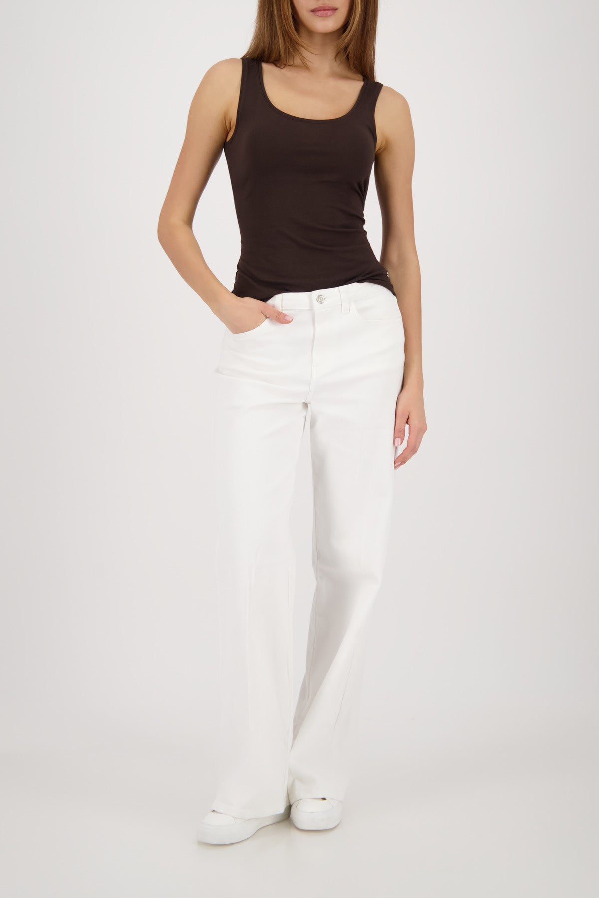 Tanktop Baumwollmix - 564 dark chocolate - Braun