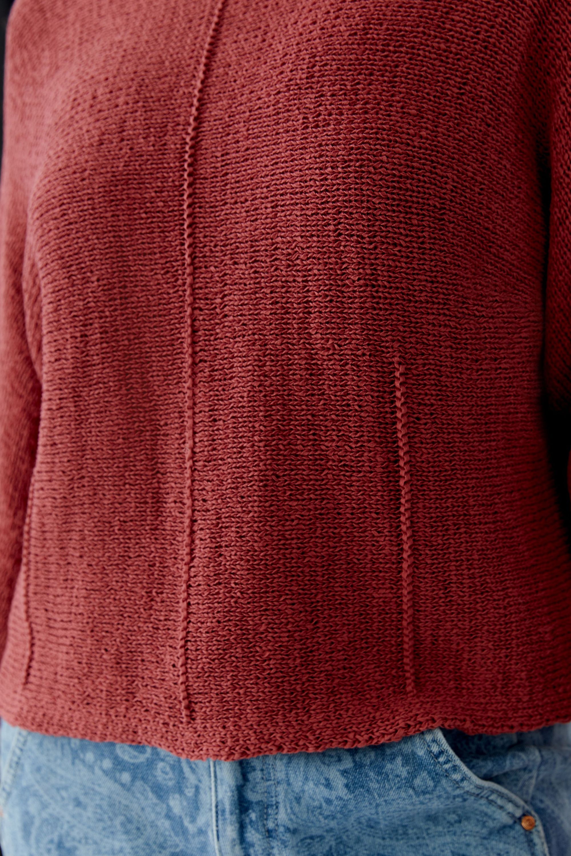 Strickpullover aus Baumwollmix - 3760-red pear - Rot