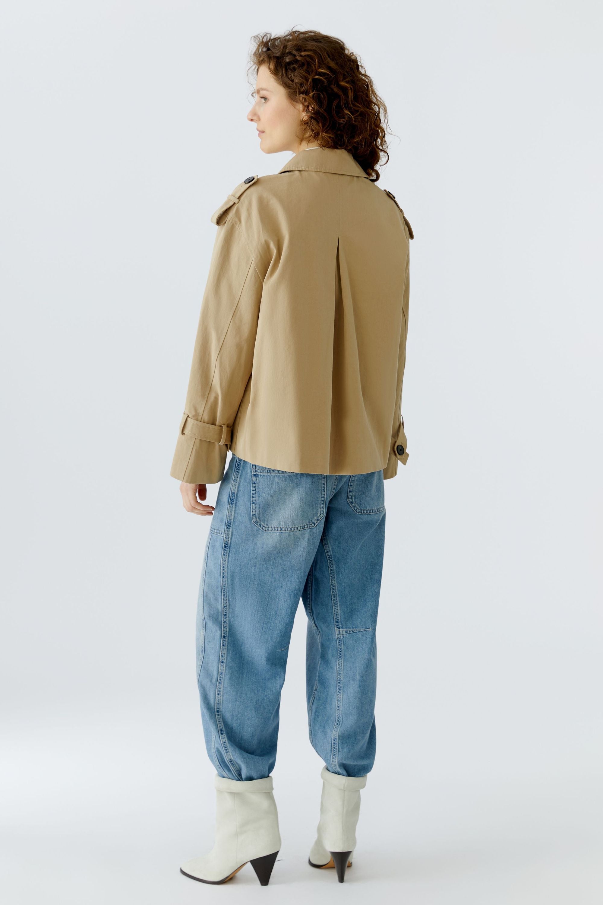 Trench-Jacke aus Baumwolle - 7532-brown sugar - Beige