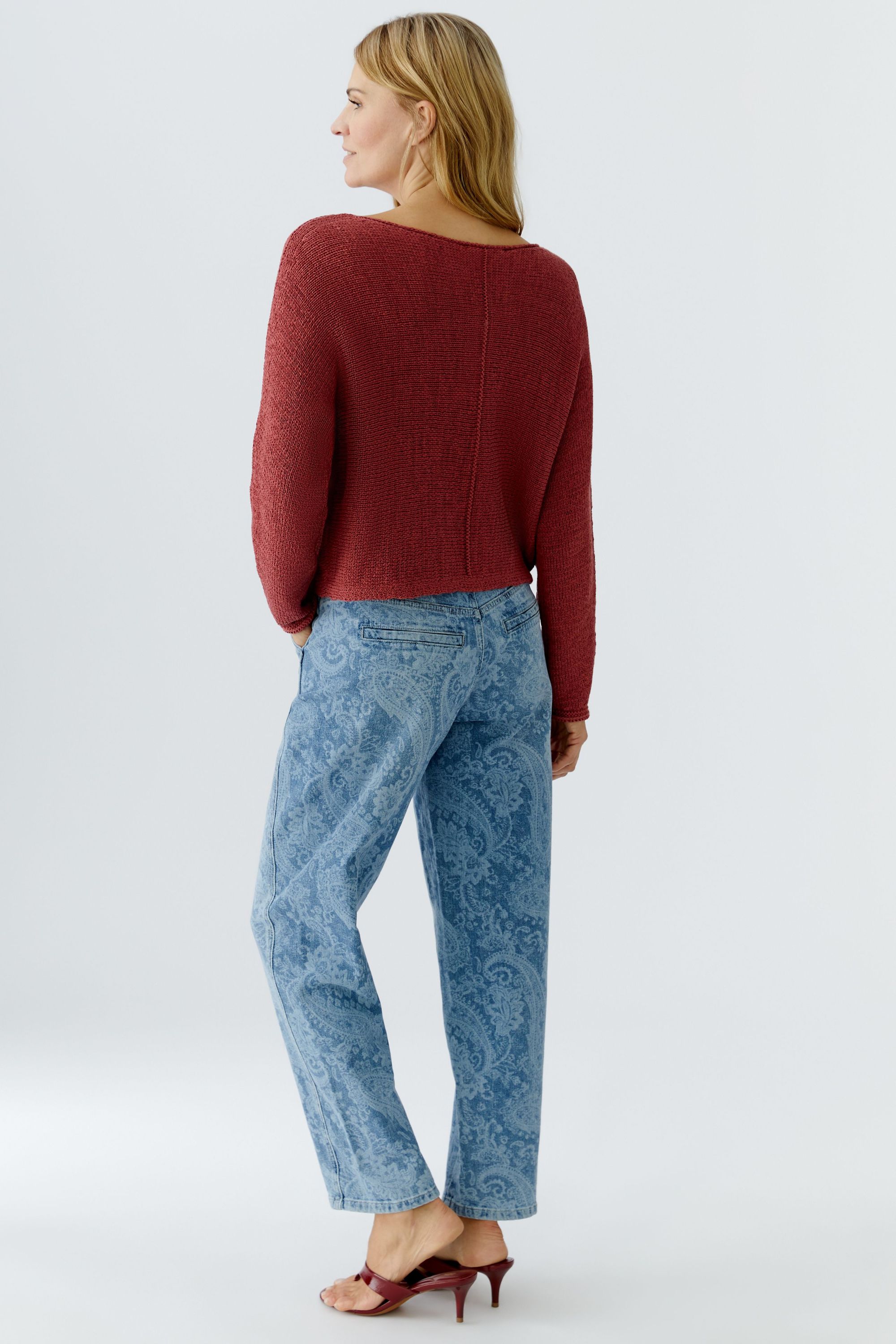 Strickpullover aus Baumwollmix - 3760-red pear - Rot