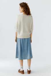 Sweatshirt aus Baumwolle - 1088-whitecap gray - Beige