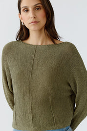 Strickpullover aus Baumwollmix - 6702-green garden - Grün