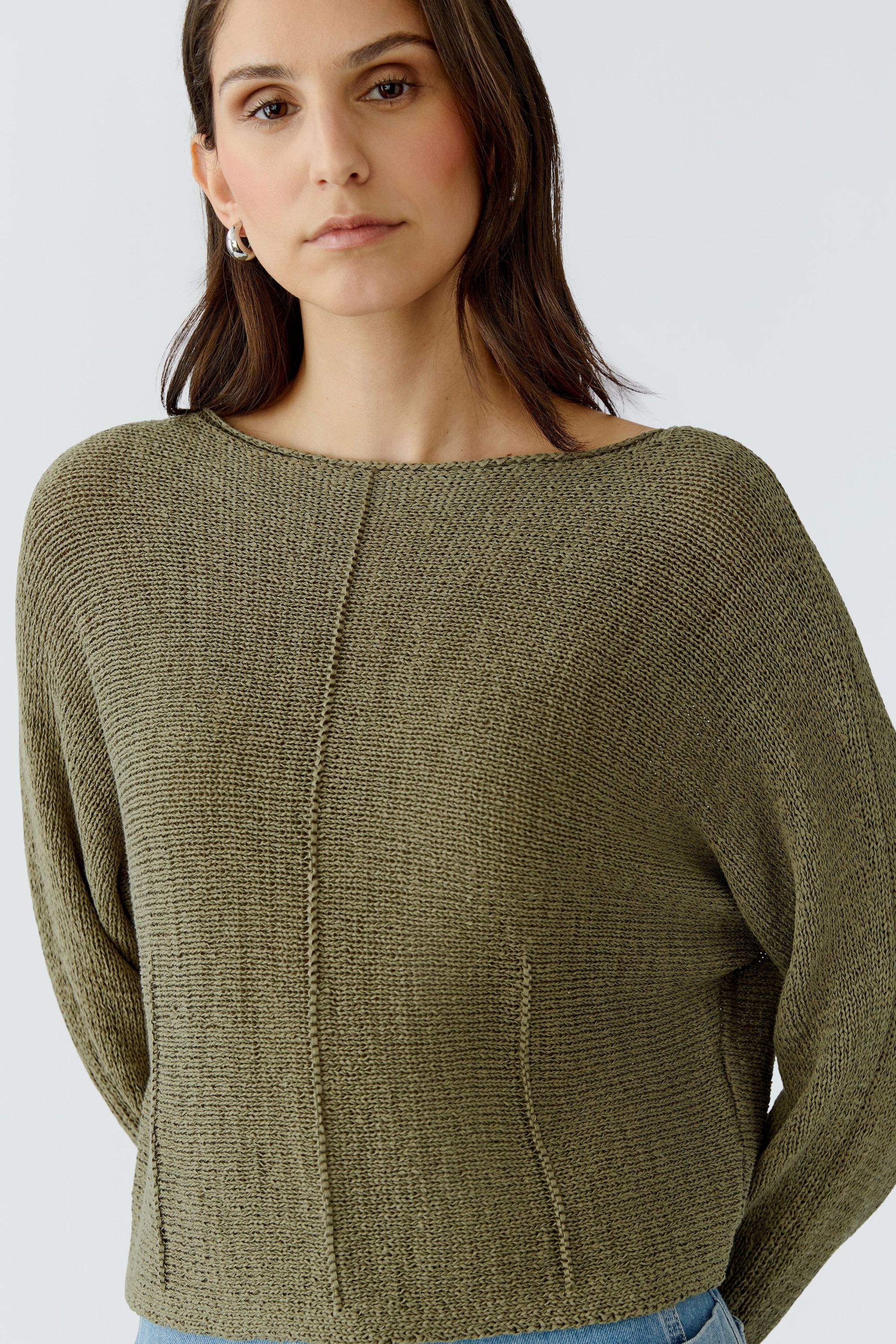 Strickpullover aus Baumwollmix - 6702-green garden - Grün