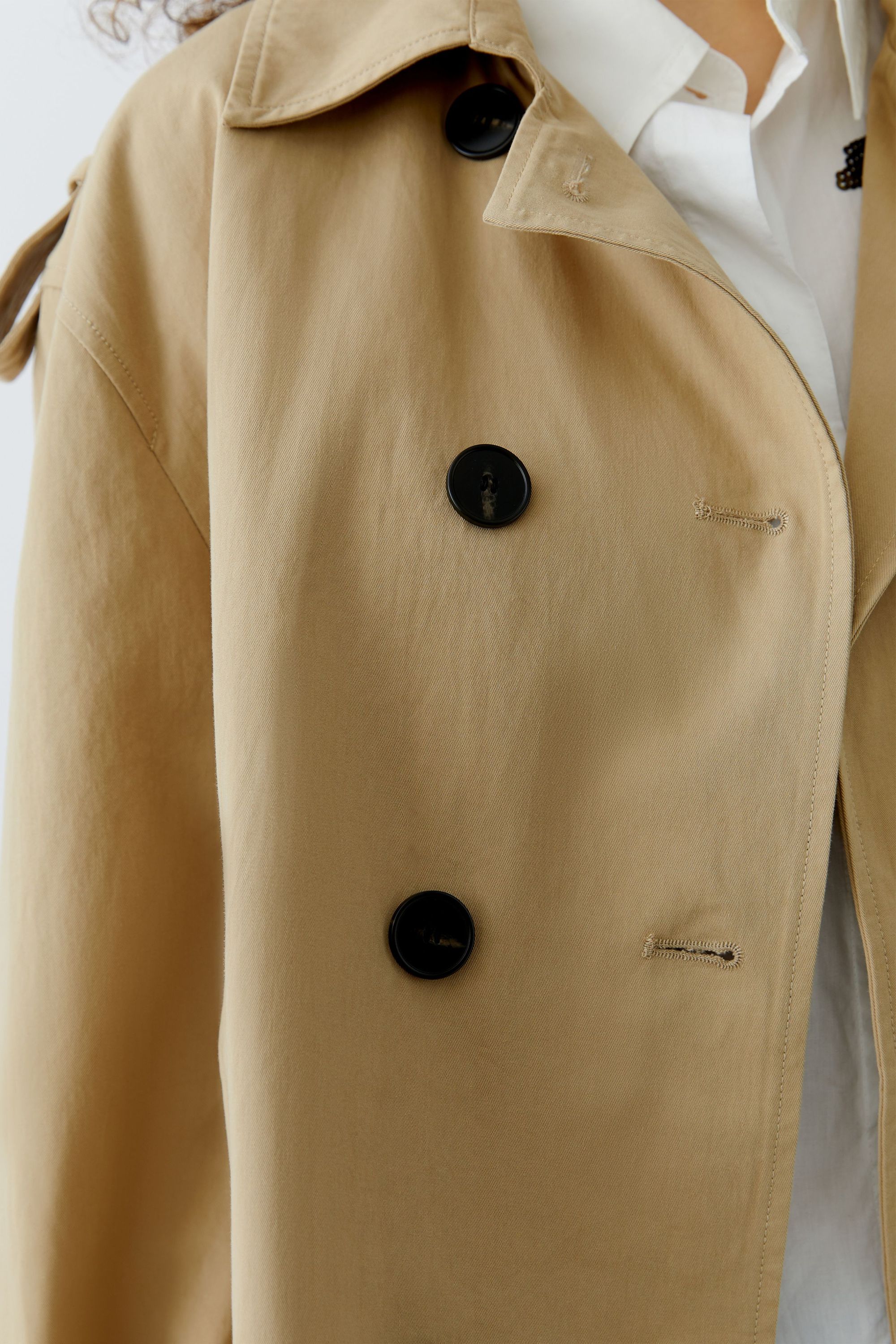 Trench-Jacke aus Baumwolle - 7532-brown sugar - Beige