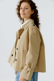 Trench-Jacke aus Baumwolle - 7532-brown sugar - Beige