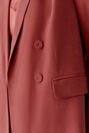 Blazer aus fließender Viskose-Mischung - 3760-red pear - Rot