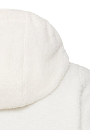 Teddy-Fleecejacke mit Kapuze - 01-Milkwhite - Weiß