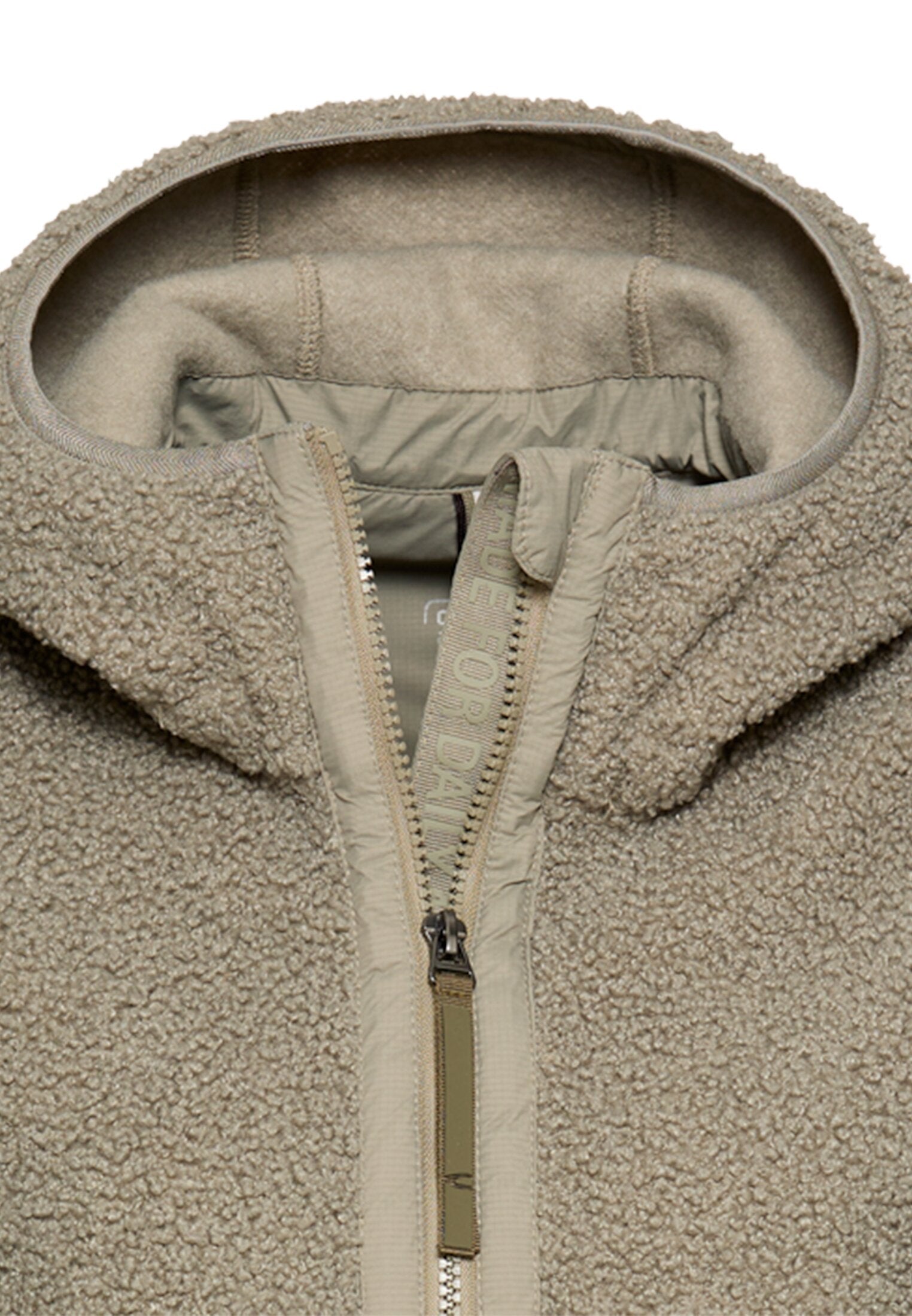 Teddy-Fleecejacke mit Kapuze - 36-Sage - Grün