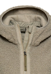 Teddy-Fleecejacke mit Kapuze - 36-Sage - Grün