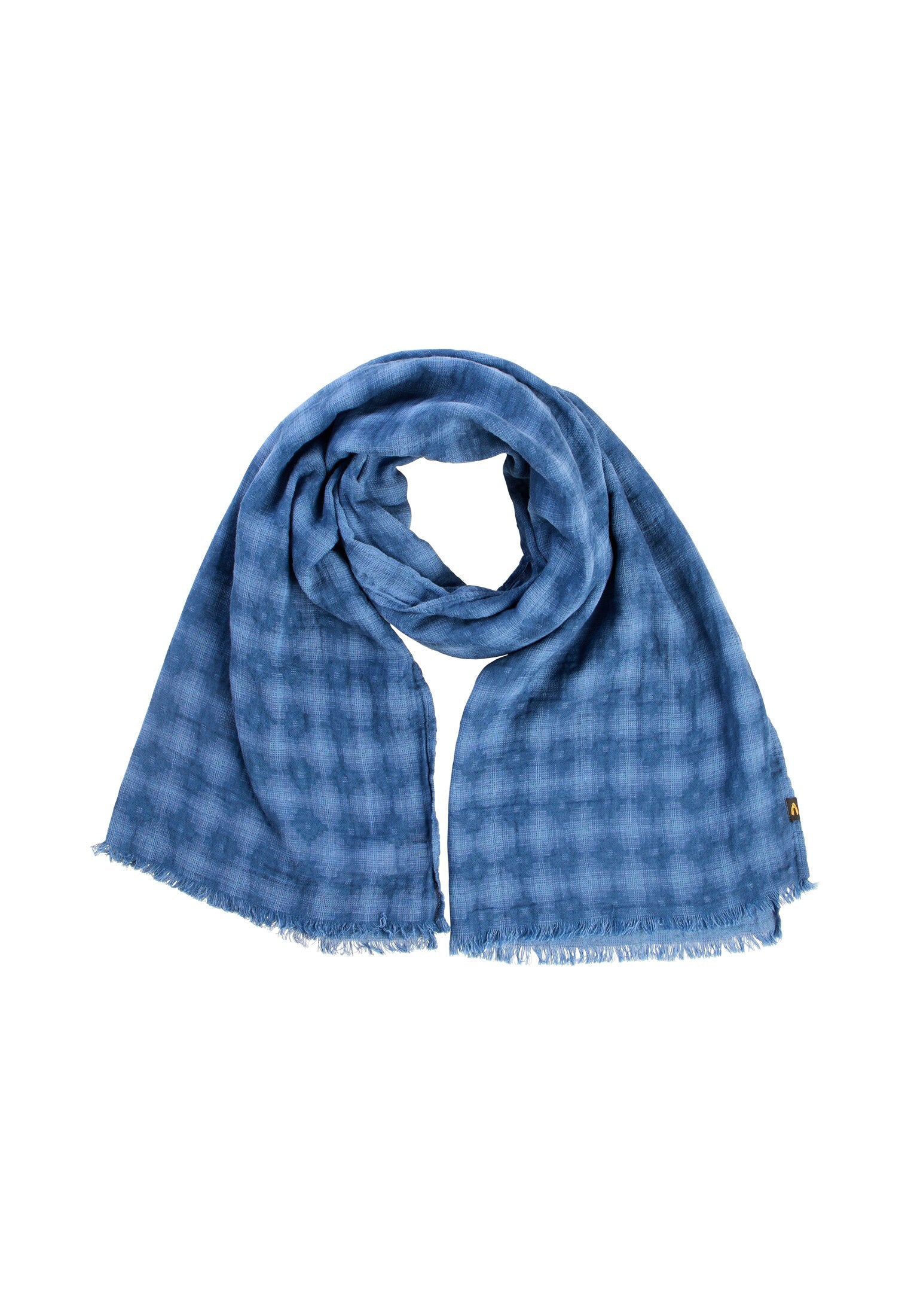 Webschal aus Baumwolle - 44-Indigo Blue - Blau