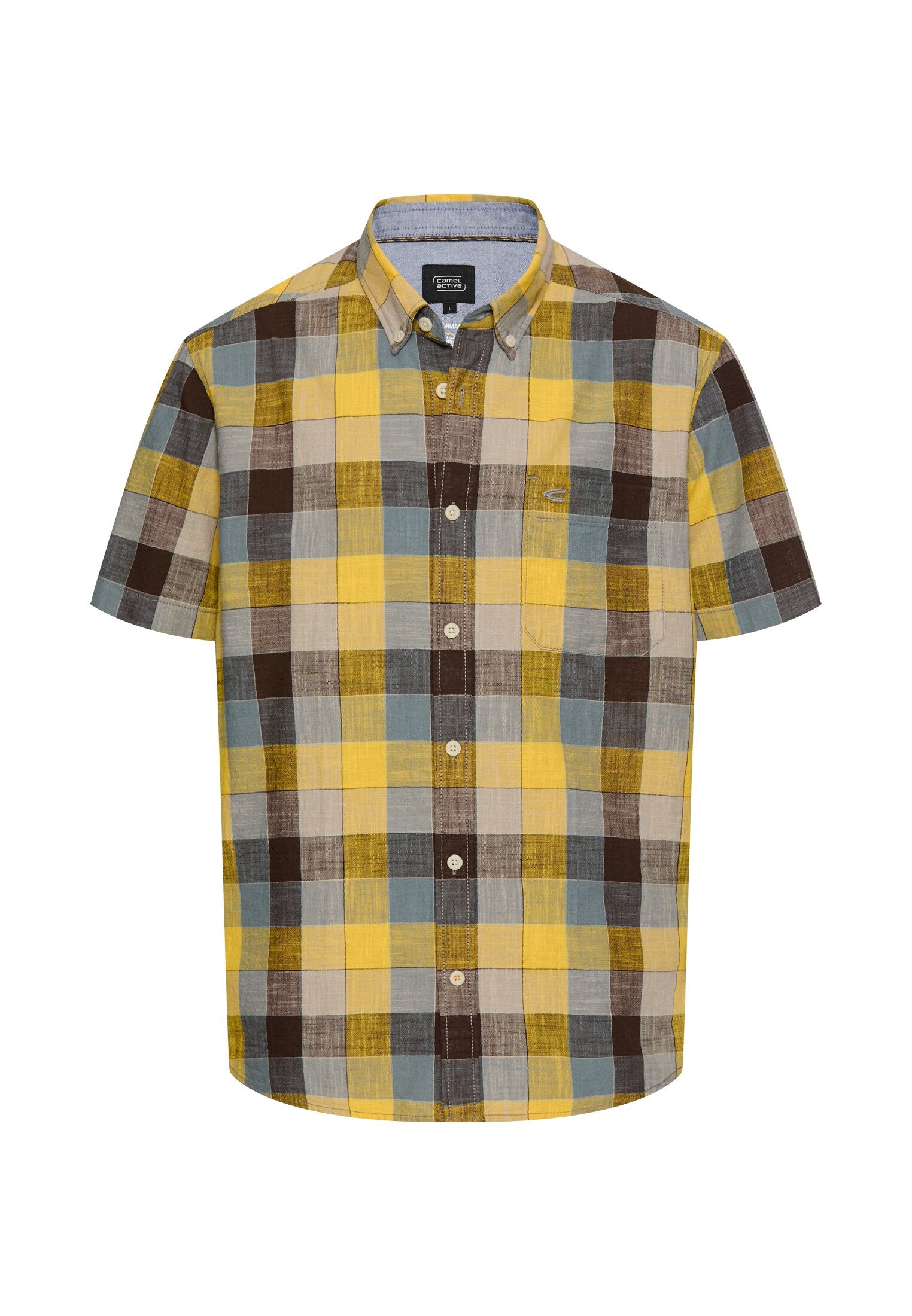 Freizeithemd kariert Regular Fit - 64-Sun Yellow - Gelb