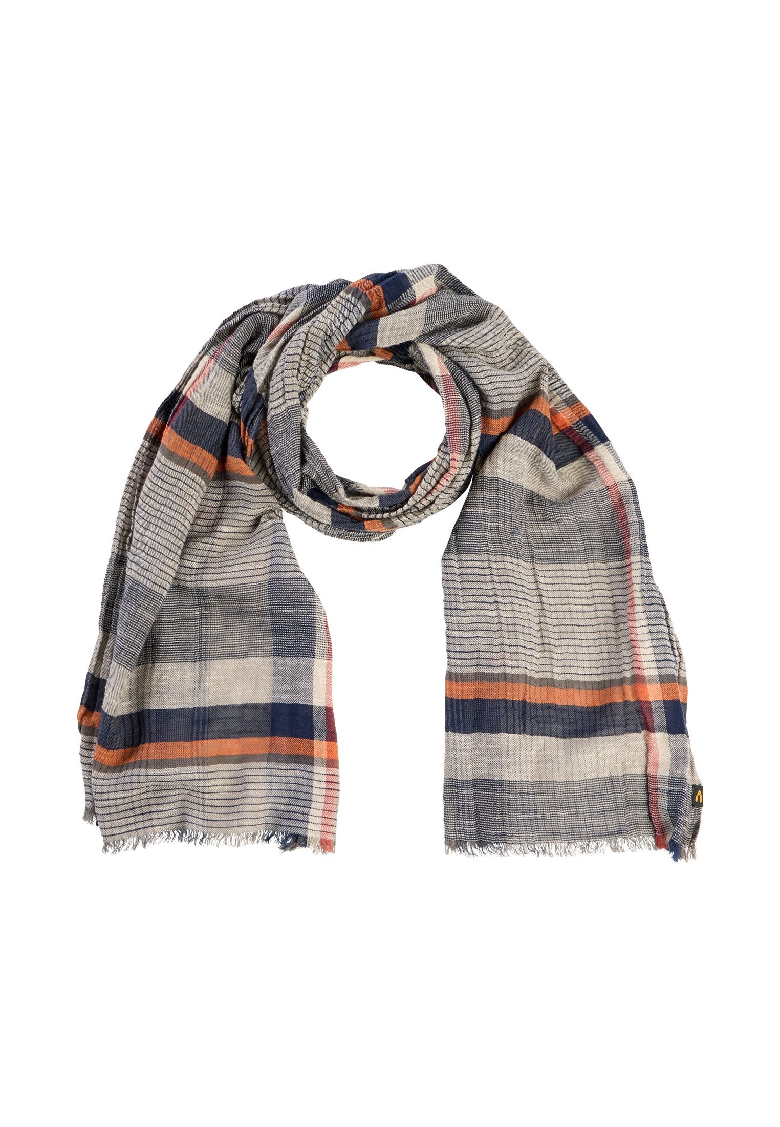 Webschal aus Baumwoll-Twill - 66-Burned Orange - Orange