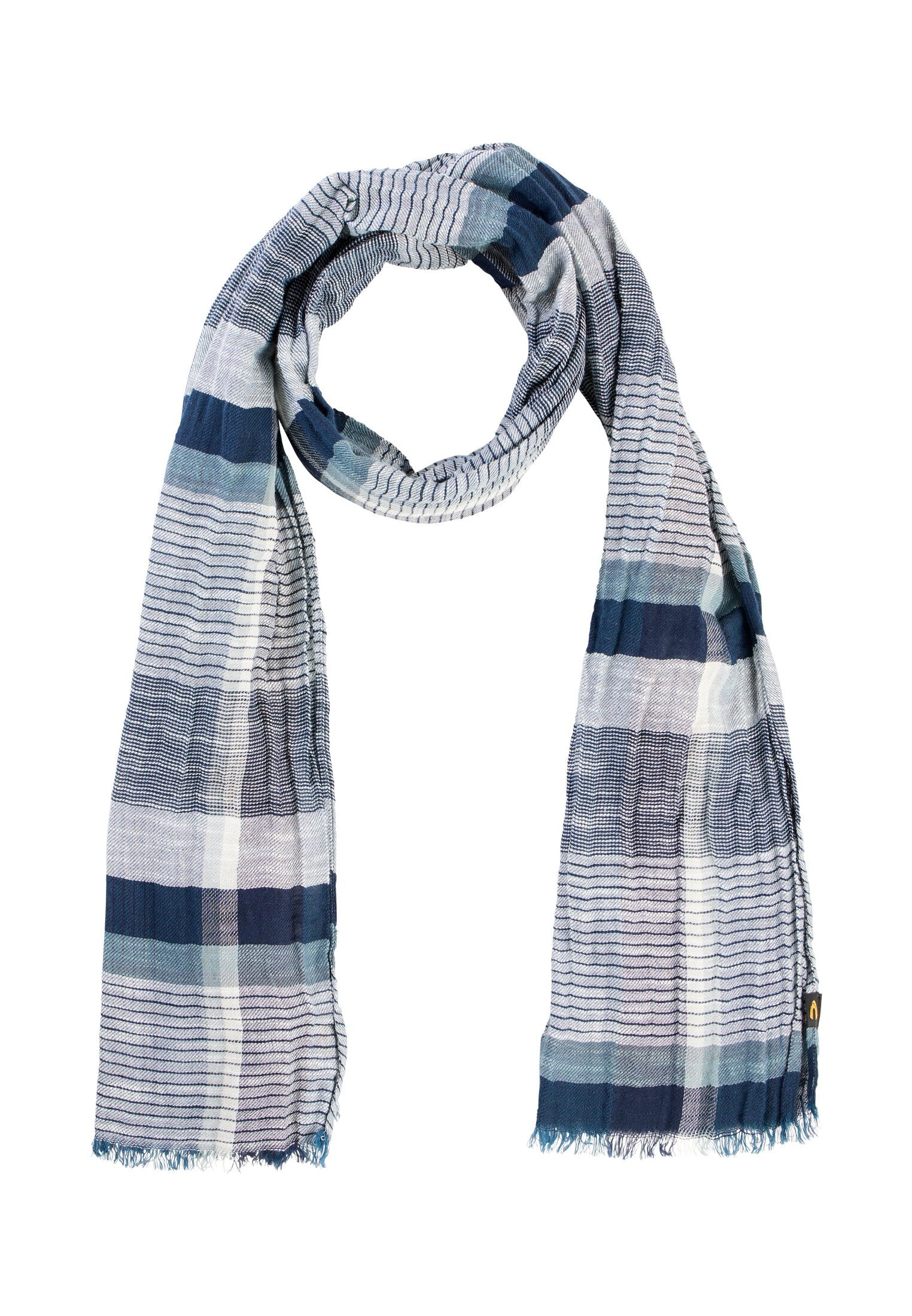 Webschal aus Baumwoll-Twill - 48-Dark Navy - Blau