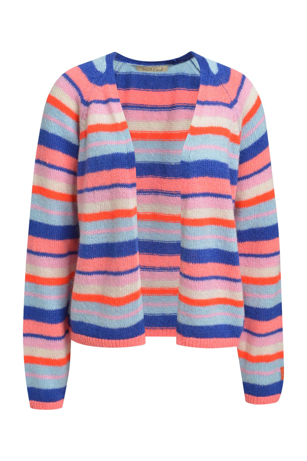 Strick-Cardigan aus Alpaka-Mix - 1437 - Mehrfarbig