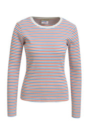 Langarmshirt aus Rippstrick - 437 - Mehrfarbig