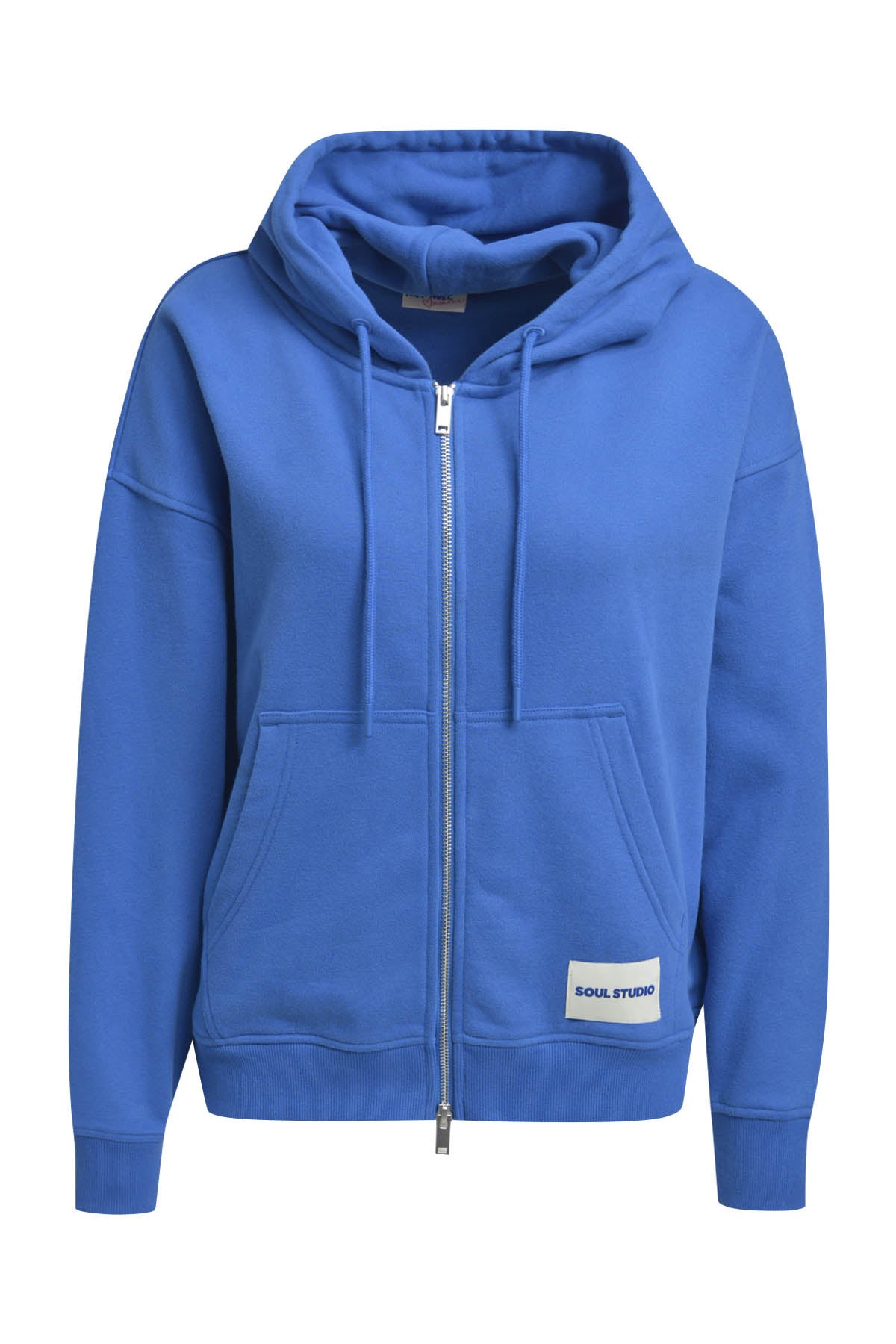 Sweatjacke mit Backprint - 616 - Blau