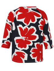 Sweatshirt aus Viskosemix - 803-marine multicolor - Blau