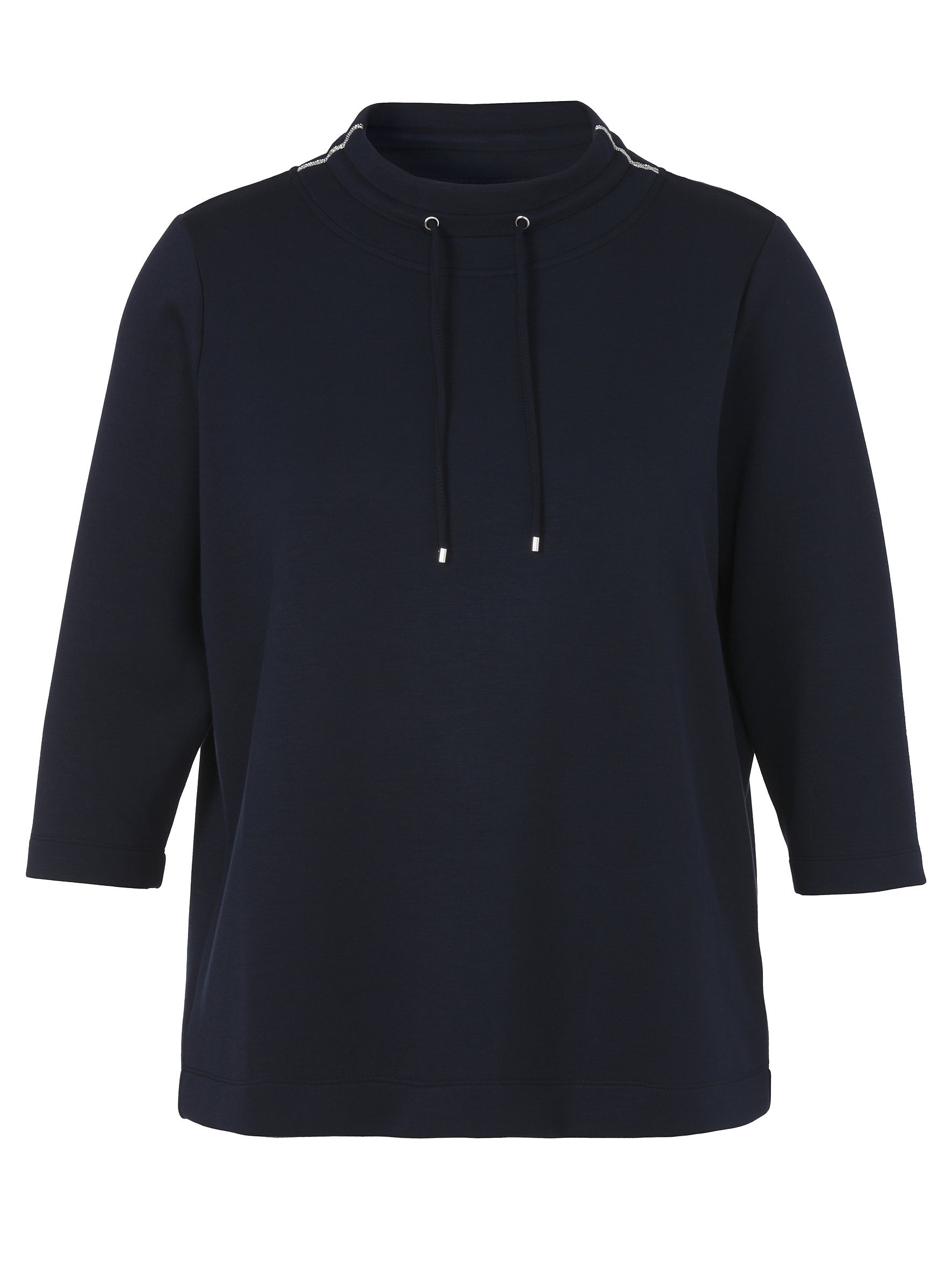 Sweatshirt aus Viskosemix - 800-marine - Blau
