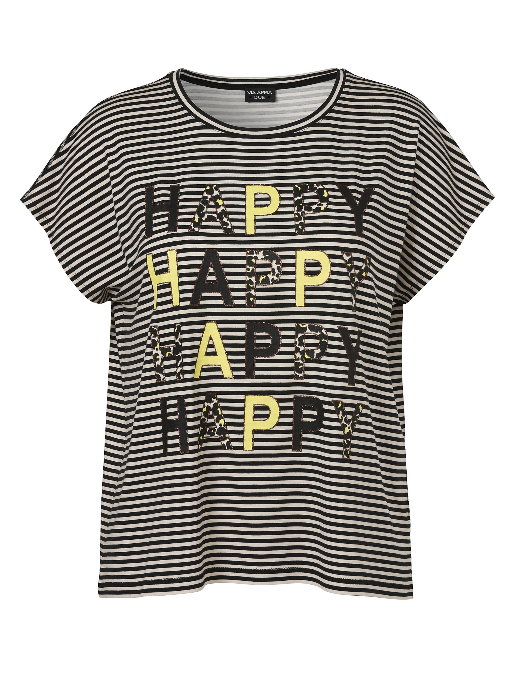 T-Shirt aus Viskose - 103-schwarz multicolor - Schwarz