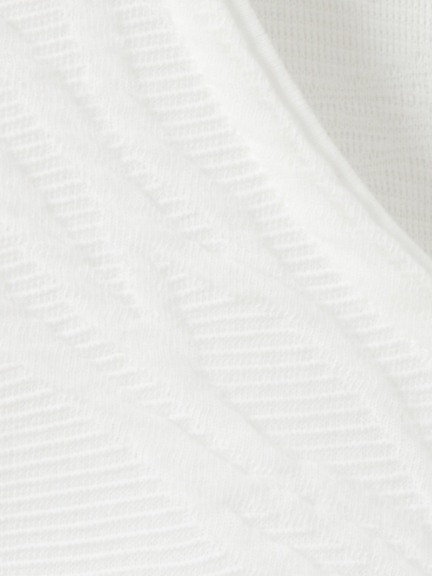T-Shirt strukturiert mit Rundhalsausschnitt - 950-ecru - Weiß