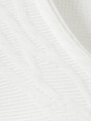 T-Shirt strukturiert mit Rundhalsausschnitt - 950-ecru - Weiß