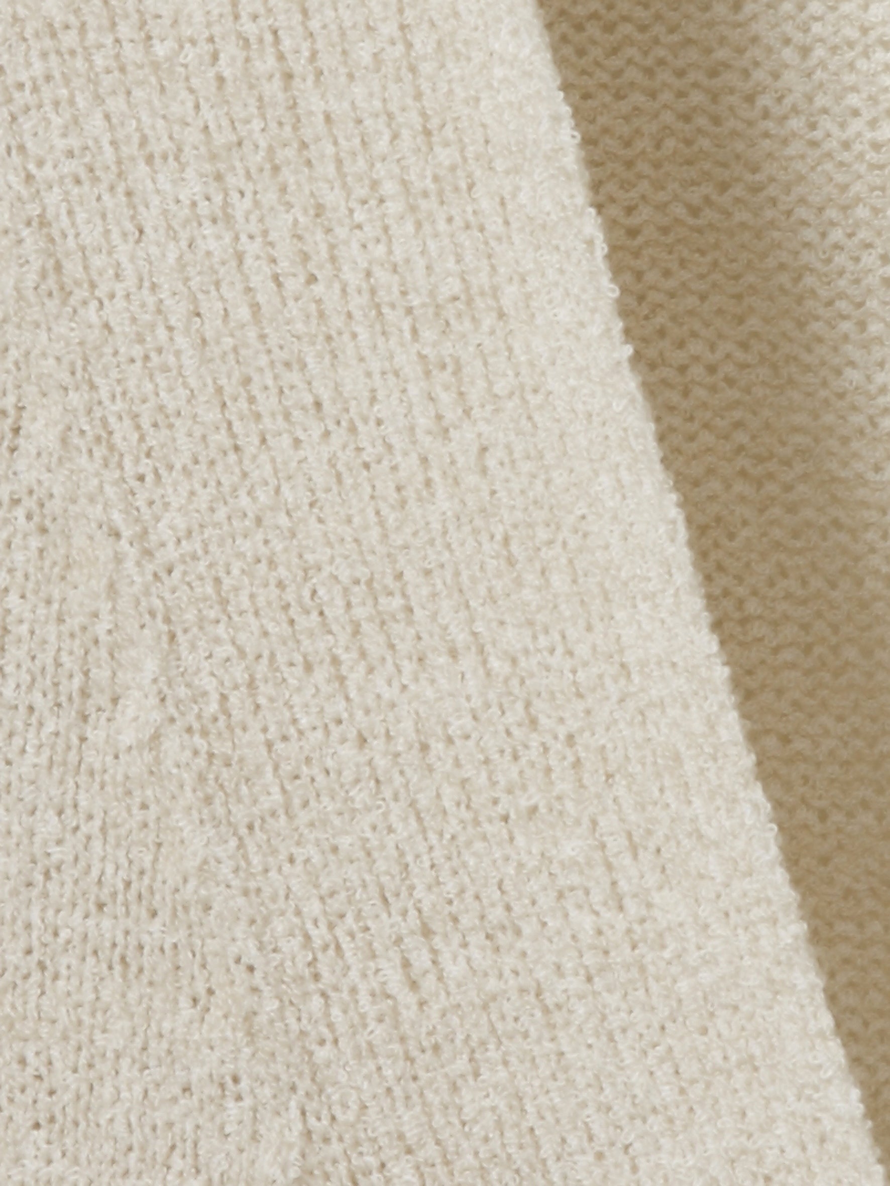 Strickjacke mit offenem Kragen - 790-vanille - Beige