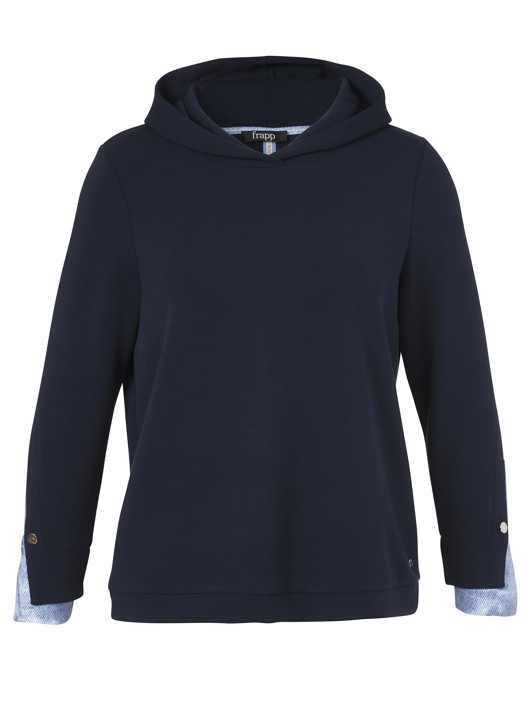 Sweatshirt aus Viskosemix - 807-navy multicolor - Blau