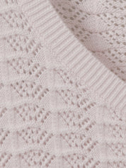 Strickpullover aus Baumwolle - 684-rose - Rosa