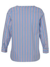 Bluse gestreift aus Baumwollmix - 863-blau multicolour - Blau