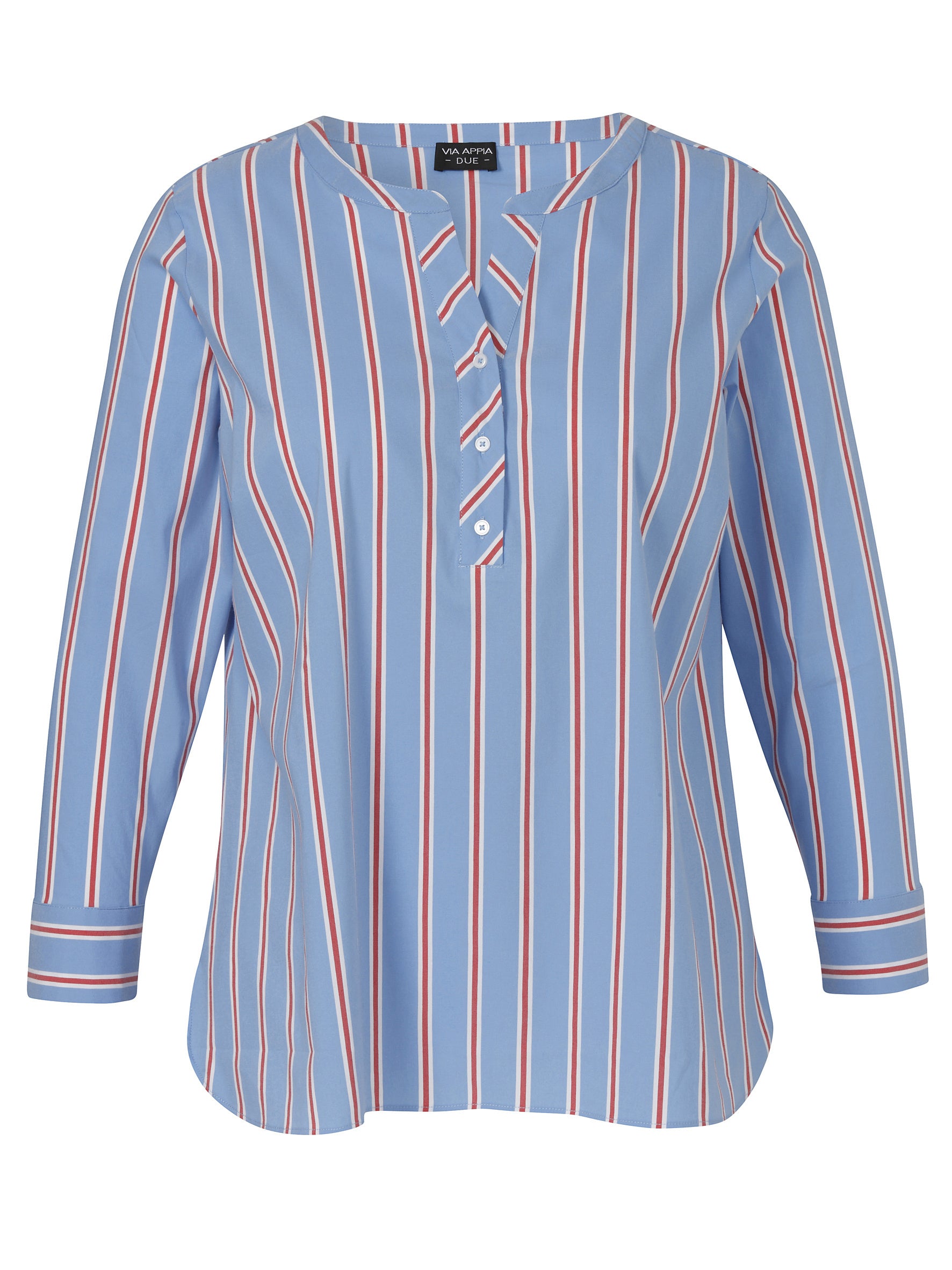 Bluse gestreift aus Baumwollmix - 863-blau multicolour - Blau